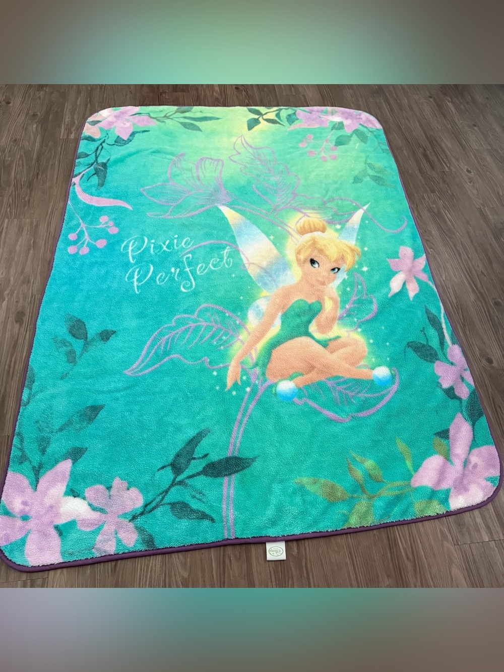 Oversized Disney Tinker Bell Plush Throw Blanket